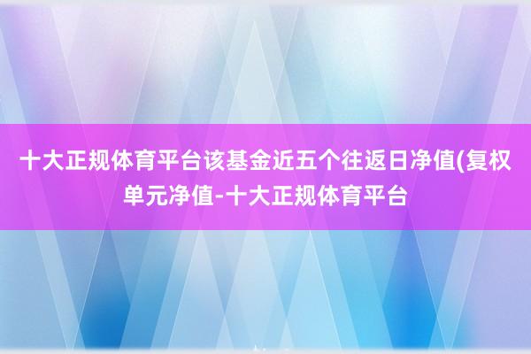 十大正规体育平台该基金近五个往返日净值(复权单元净值-十大正规体育平台