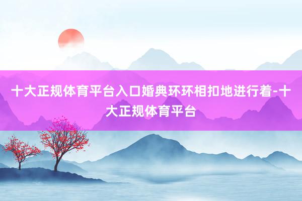 十大正规体育平台入口婚典环环相扣地进行着-十大正规体育平台