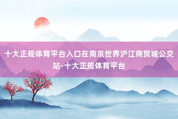十大正规体育平台入口在南京世界沪江商贸城公交站-十大正规体育平台
