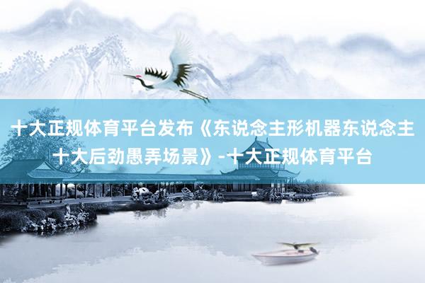 十大正规体育平台发布《东说念主形机器东说念主十大后劲愚弄场景》-十大正规体育平台