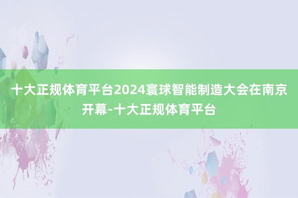 十大正规体育平台2024寰球智能制造大会在南京开幕-十大正规体育平台