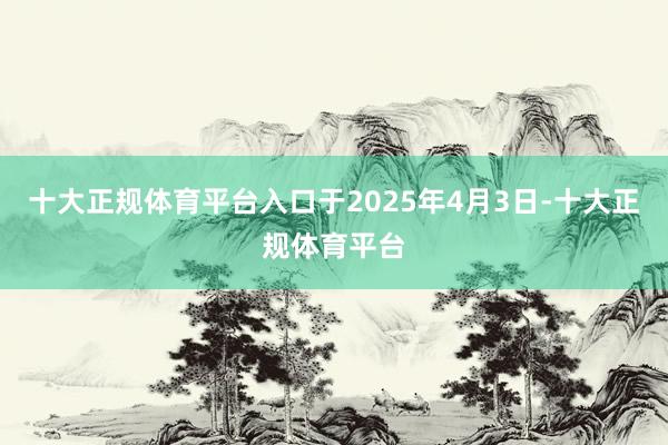 十大正规体育平台入口于2025年4月3日-十大正规体育平台