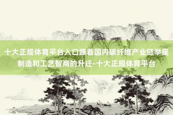 十大正规体育平台入口跟着国内碳纤维产业链举座制造和工艺智商的升迁-十大正规体育平台