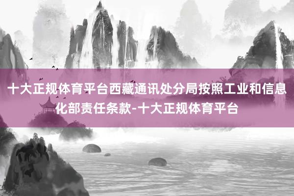 十大正规体育平台西藏通讯处分局按照工业和信息化部责任条款-十大正规体育平台
