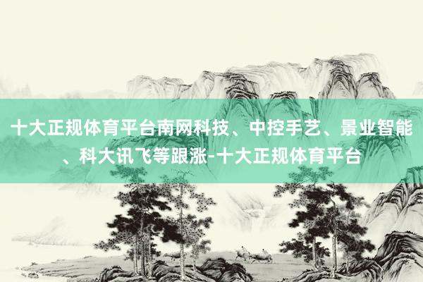 十大正规体育平台南网科技、中控手艺、景业智能、科大讯飞等跟涨-十大正规体育平台