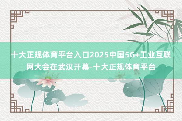 十大正规体育平台入口2025中国5G+工业互联网大会在武汉开幕-十大正规体育平台